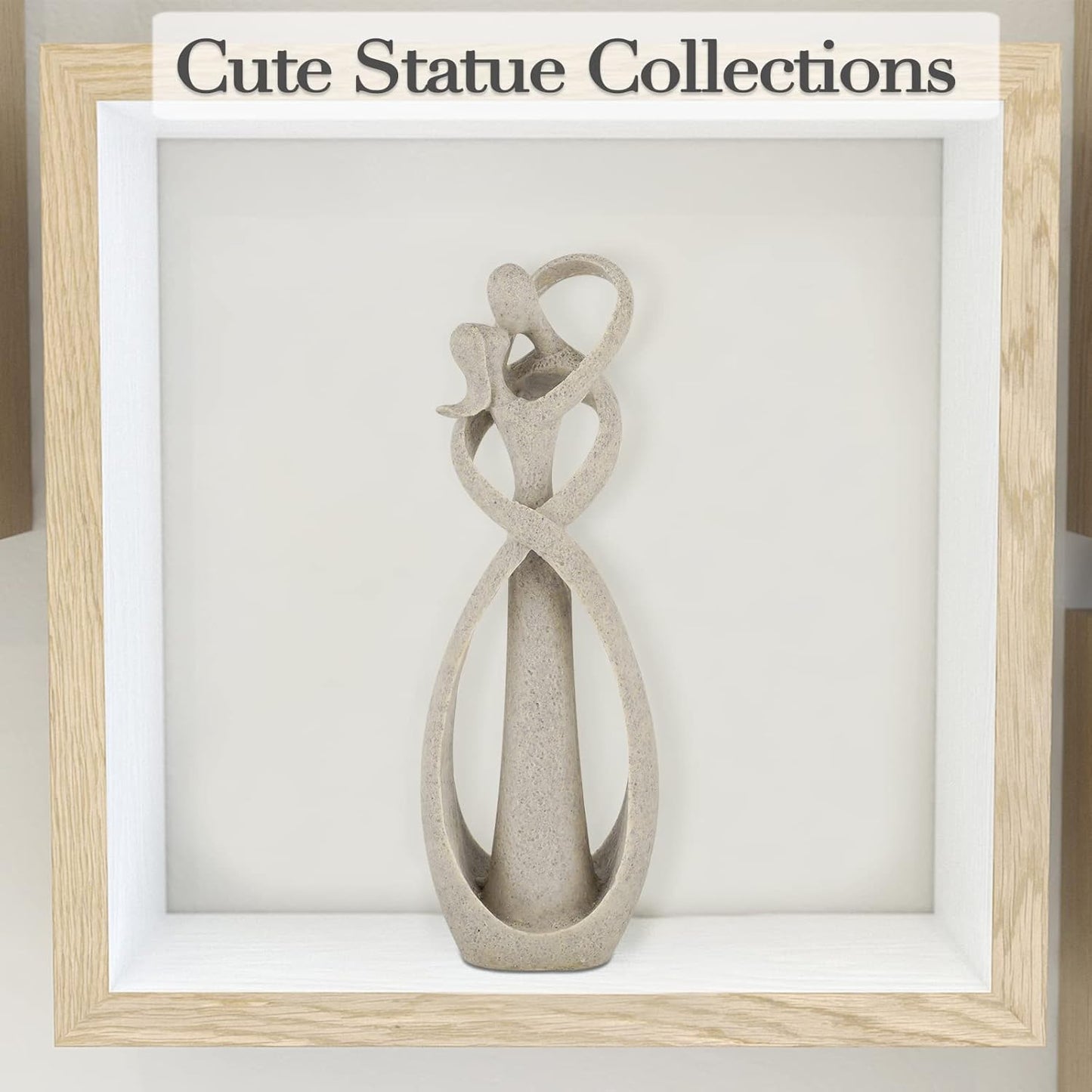 Abstract Couple Sculpture – Resin Romantic Statue for Home & Office Décor, Love-Themed Gift