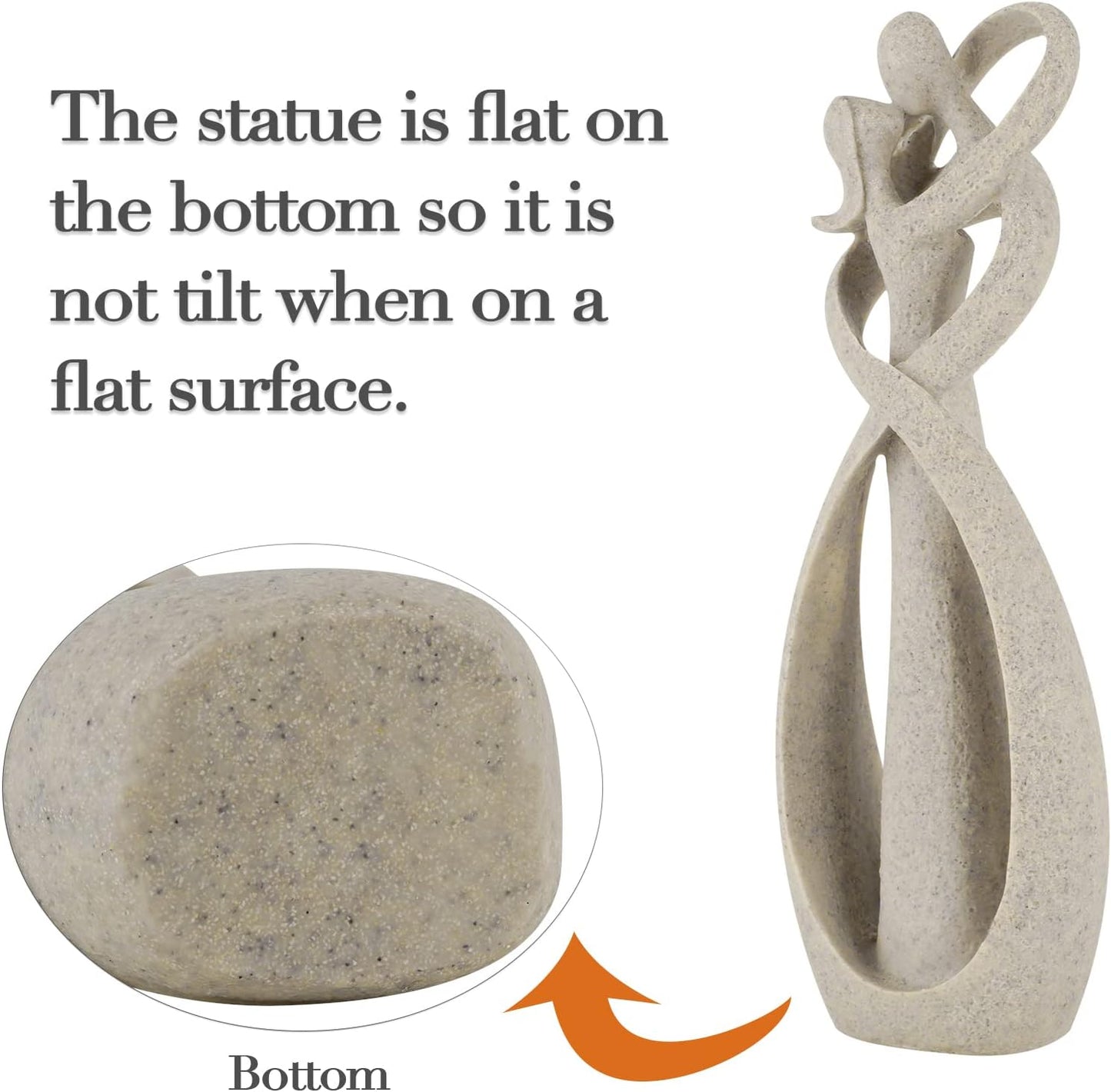 Abstract Couple Sculpture – Resin Romantic Statue for Home & Office Décor, Love-Themed Gift